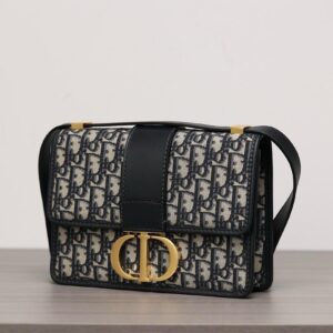 Dior 30 Montaigne Bag Oblique Blue Jacquard - Image 5