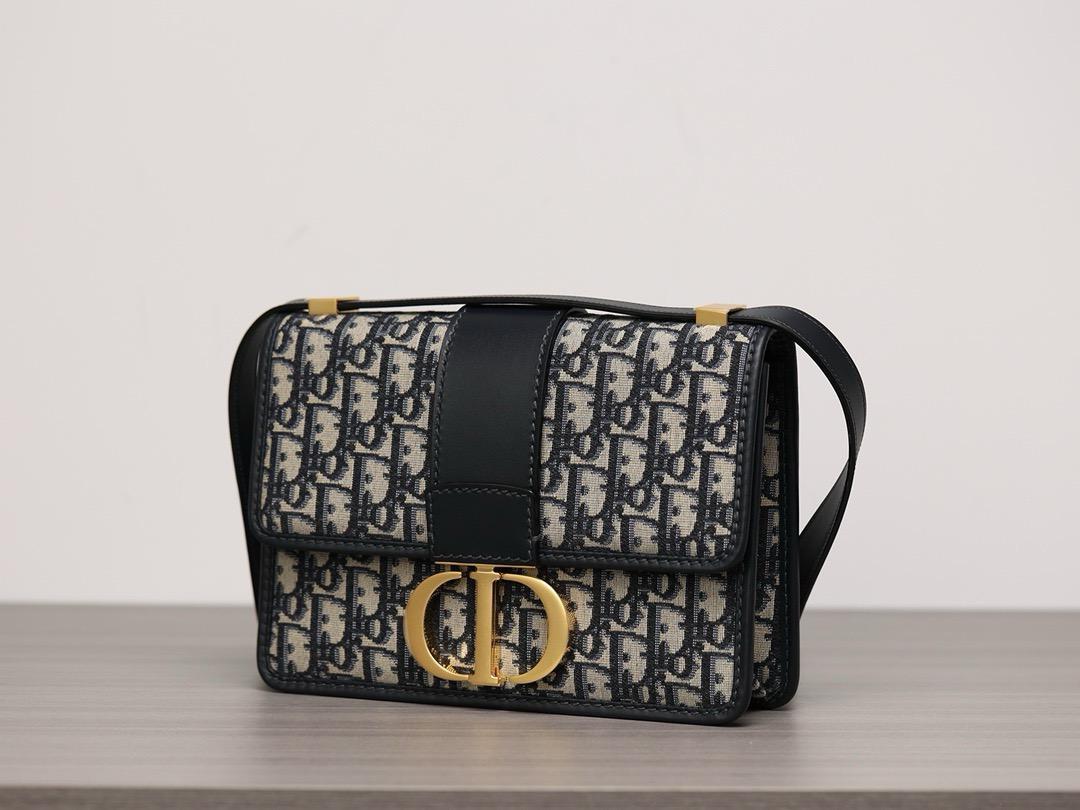 Dior 30 Montaigne Bag Oblique Blue Jacquard - Image 5