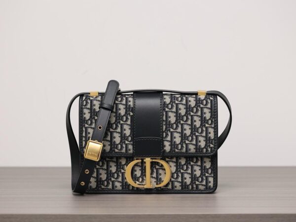 Dior 30 Montaigne Bag Oblique Blue Jacquard