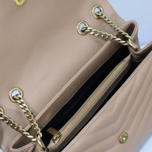 YSL Loulou Small Bag Beige Brown - Image 7