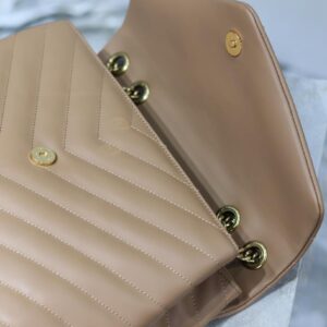 YSL Loulou Small Bag Beige Brown - Image 2