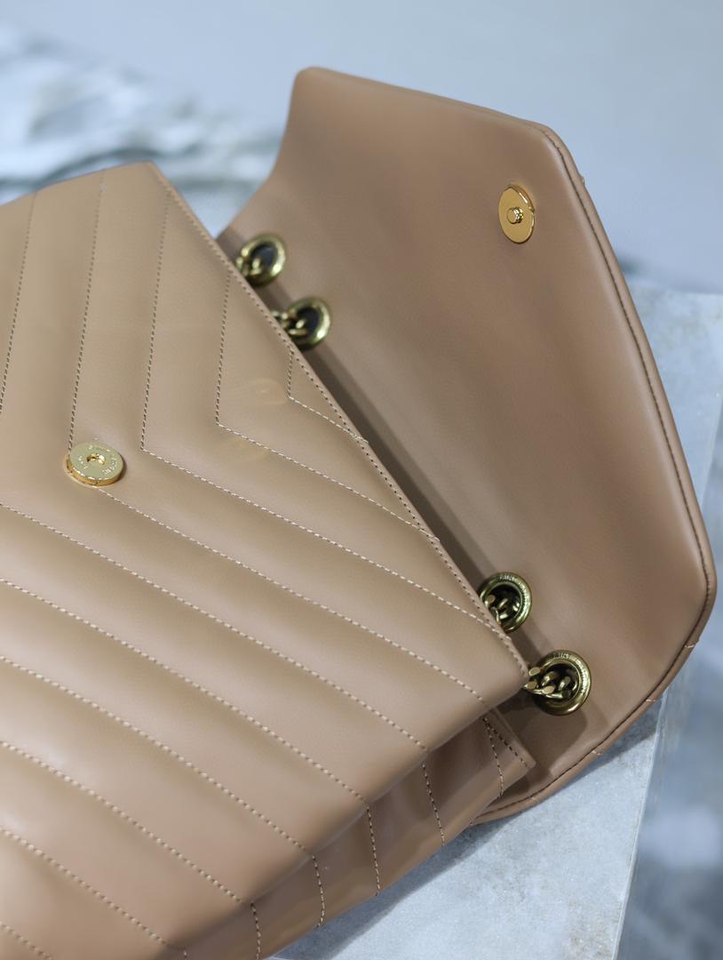YSL Loulou Small Bag Beige Brown - Image 2