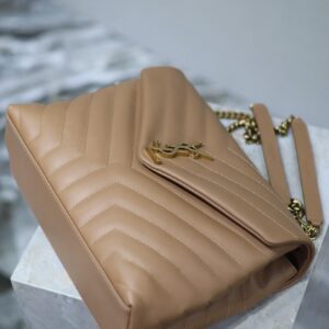 YSL Loulou Small Bag Beige Brown - Image 3