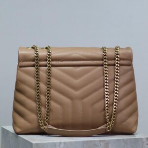 YSL Loulou Small Bag Beige Brown - Image 4
