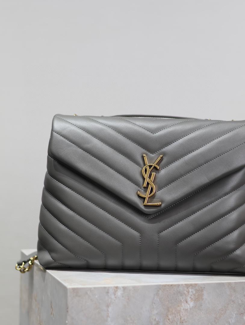 YSL Loulou Small Bag Gray - Image 2