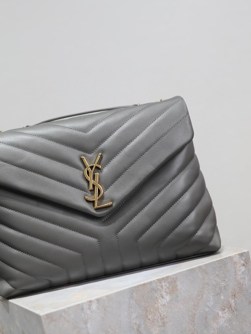 YSL Loulou Small Bag Gray - Image 3