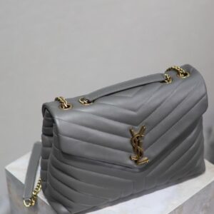 YSL Loulou Small Bag Gray - Image 5