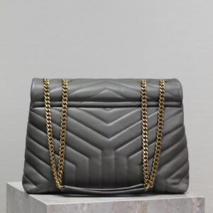 YSL Loulou Small Bag Gray - Image 6
