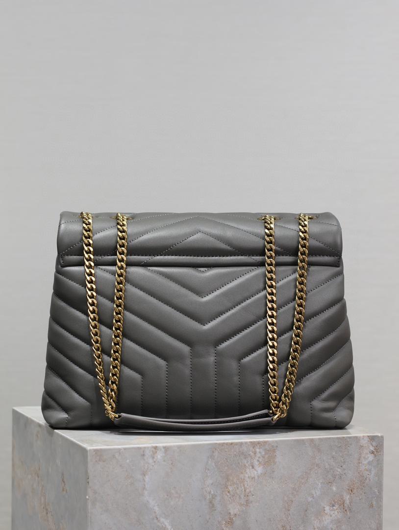 YSL Loulou Small Bag Gray - Image 6
