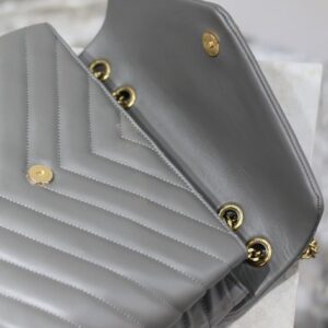 YSL Loulou Small Bag Gray - Image 7