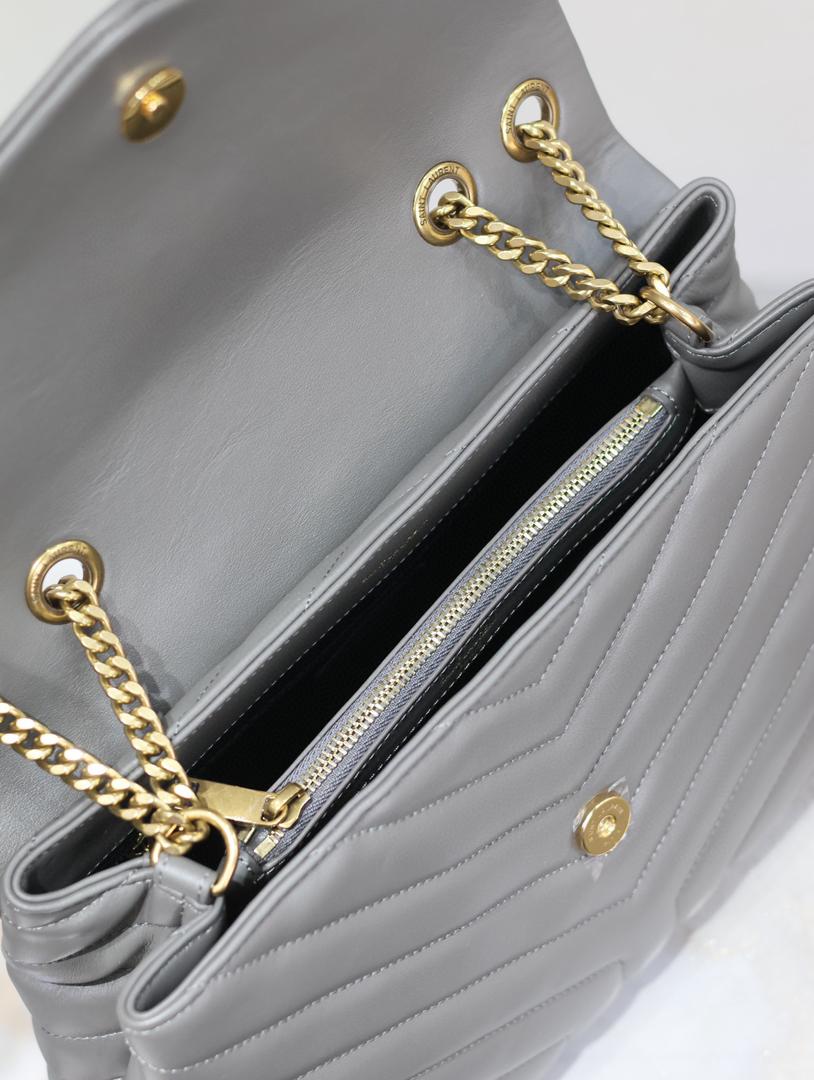 YSL Loulou Small Bag Gray - Image 8
