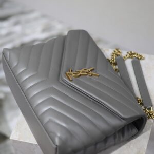 YSL Loulou Small Bag Gray - Image 9
