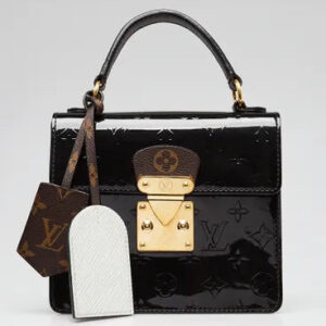 LOUIS VUITTON Noir Monogram Vernis Leather Spring Street NM Bag - Image 2