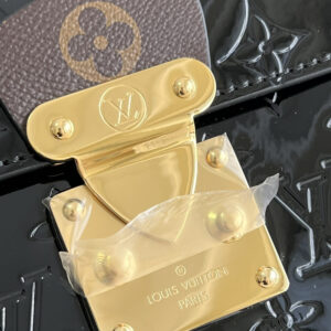 LOUIS VUITTON Noir Monogram Vernis Leather Spring Street NM Bag - Image 4