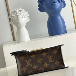 LOUIS VUITTON Noir Monogram Vernis Leather Spring Street NM Bag - Image 6