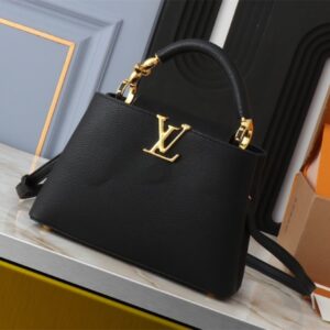 Louis Vuitton Capucines BB Top Handle Bag – Black Taurillon Leather
