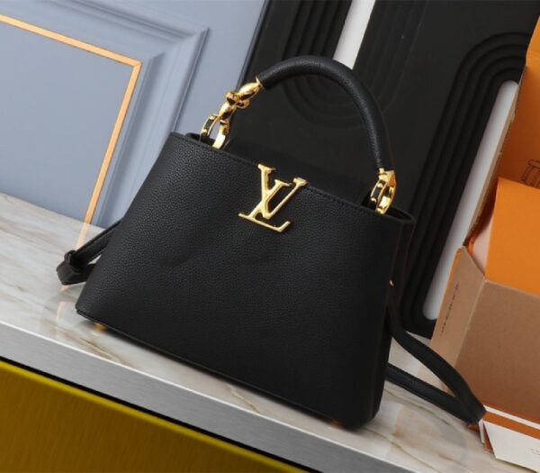 Louis Vuitton Capucines BB Top Handle Bag – Black Taurillon Leather