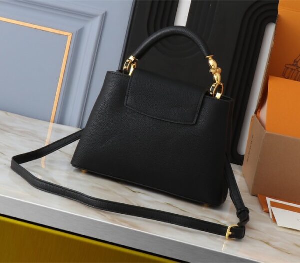 Louis Vuitton Capucines BB Top Handle Bag – Black Taurillon Leather