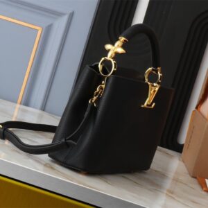 Louis Vuitton Capucines BB Top Handle Bag – Black Taurillon Leather - Image 3