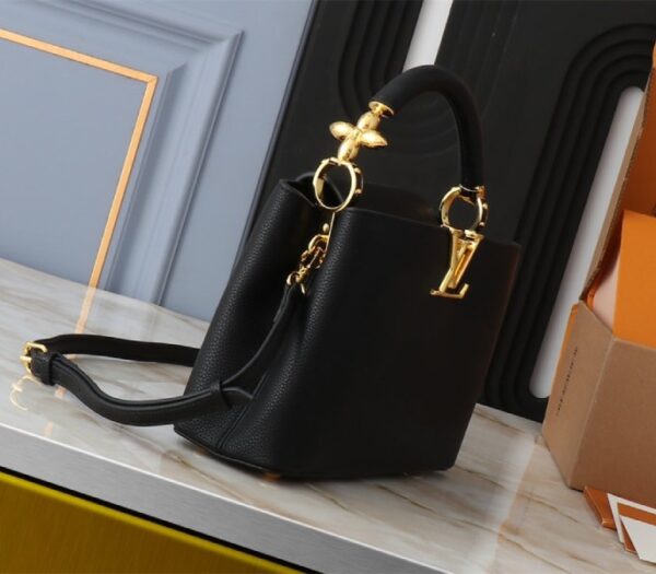 Louis Vuitton Capucines BB Top Handle Bag – Black Taurillon Leather