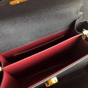 YSL Cassandra Mini Top Handle Bag Black - Image 7