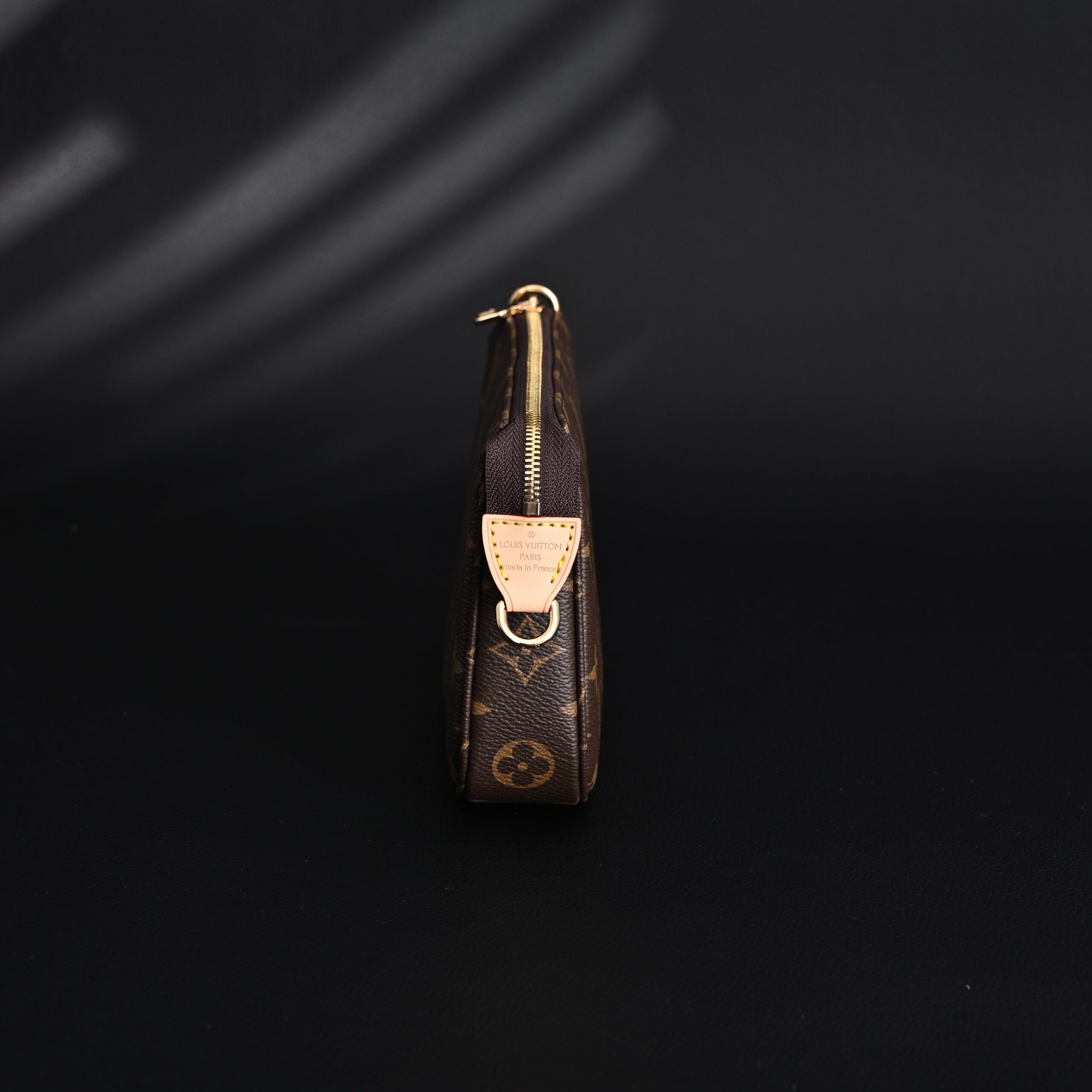 Louis Vuitton Pochette Accessoires Monogram Canvas Clutch Bag – Brown with Gold Chain (M82766) - Image 8