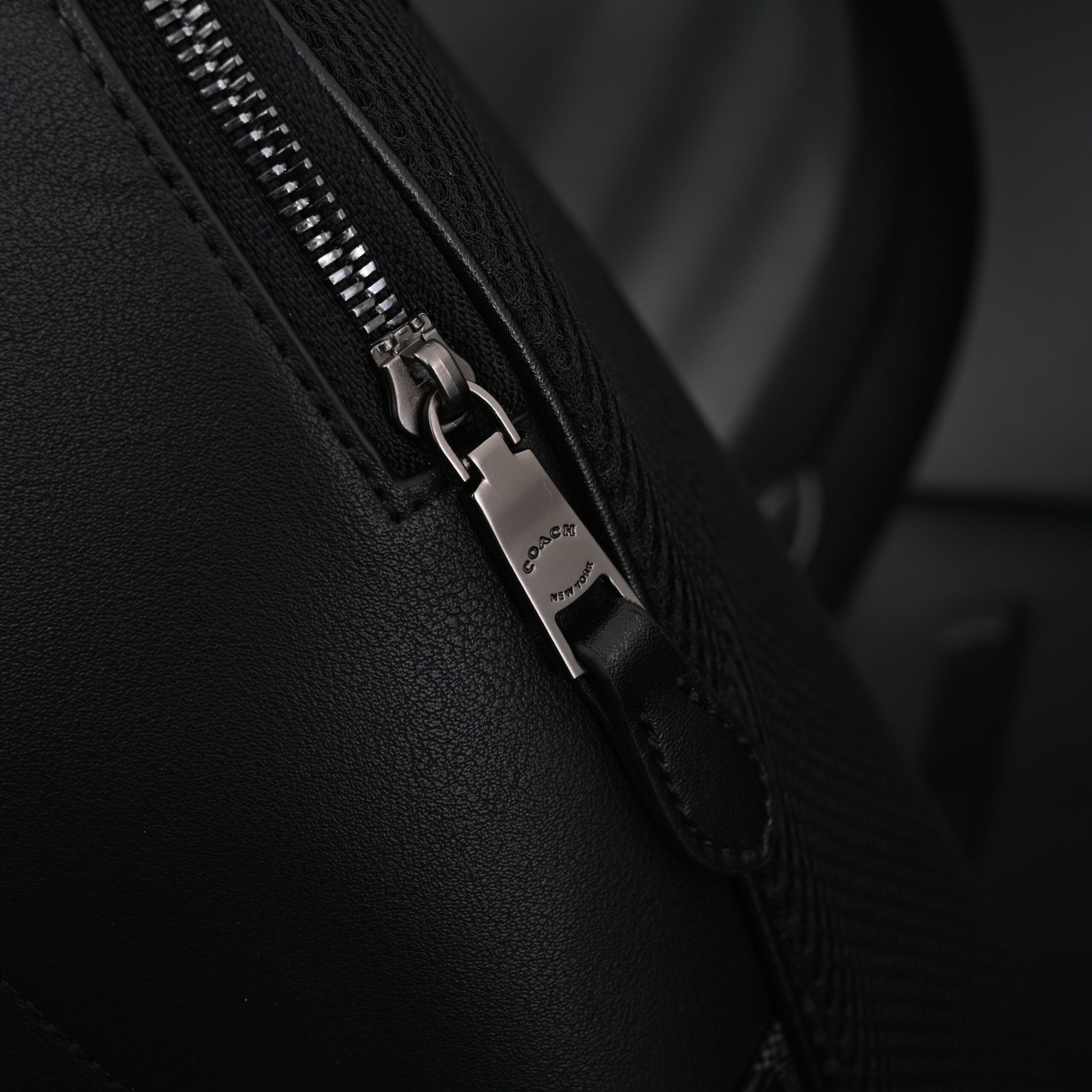Coach West Backpack – Signature Canvas in Black/Grey - Image 6