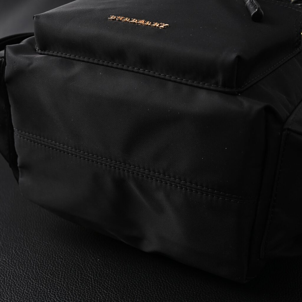 Burberry The Rucksack – Black Nylon & Leather Backpack with Gold-Tone Hardware