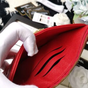 Chanel caviar quilted zip boy pouch - Image 8