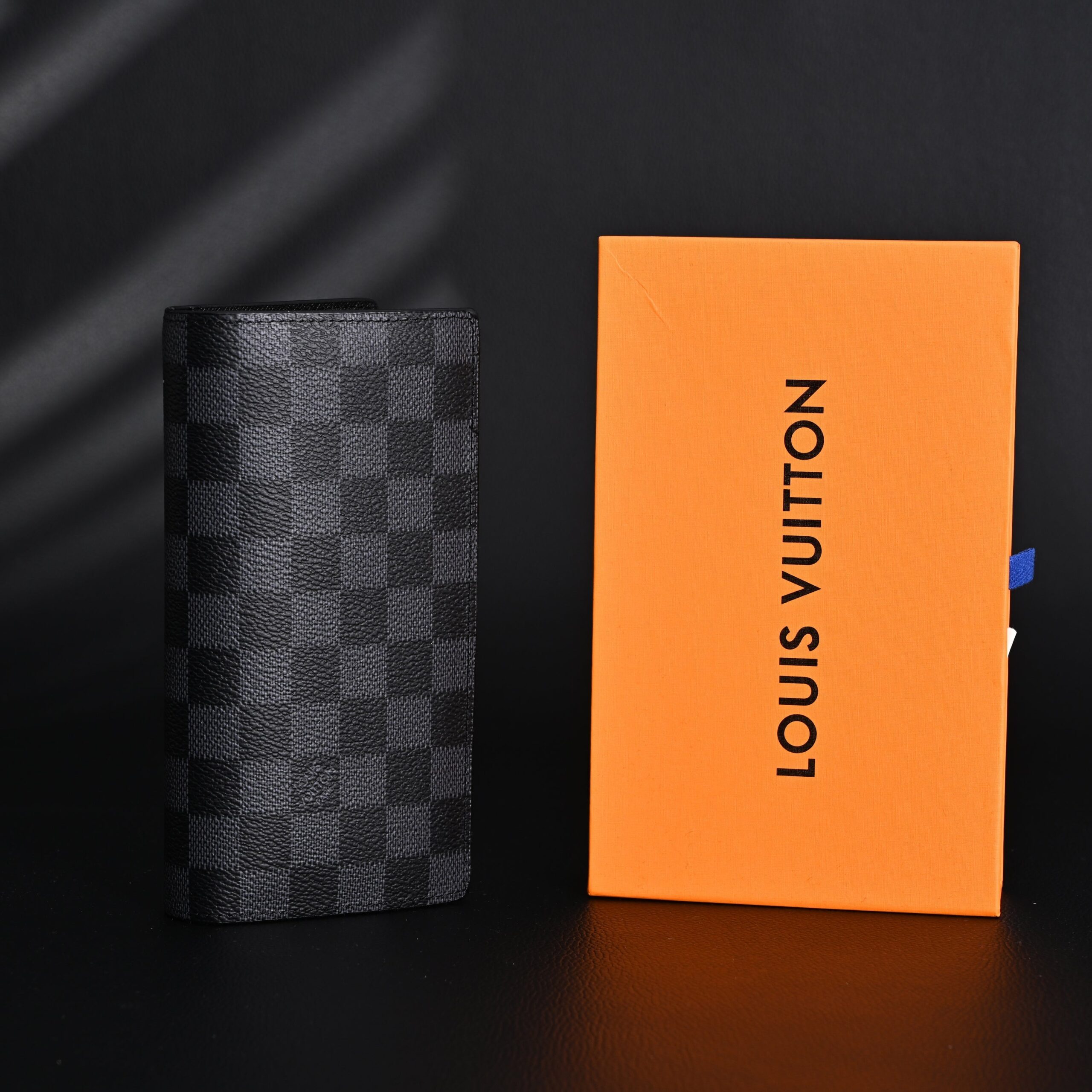 Louis Vuitton Brazza Wallet – Damier Graphite Canvas Long Bifold (N62665) - Image 1