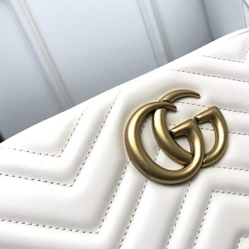 GG Marmont small matelassé shoulder bag white - Image 6