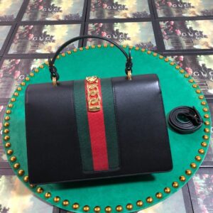 Gucci GG Sylvie Leather Medium Top Handle Bag - Image 7