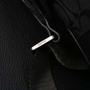 Coach West Backpack – Signature Canvas in Black/Grey - Image 7
