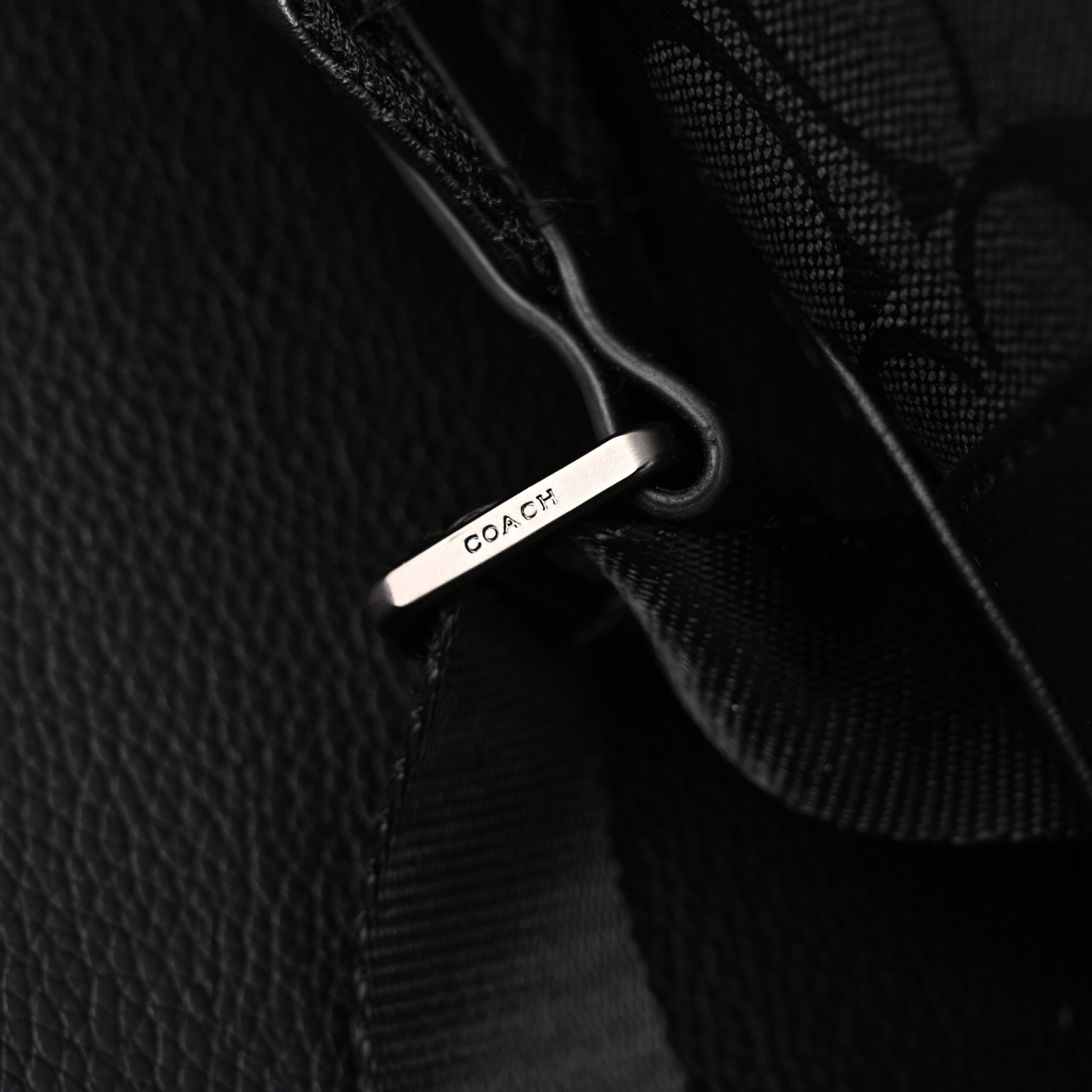 Coach West Backpack – Signature Canvas in Black/Grey - Image 7