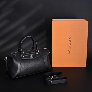 Louis Vuitton Nano Biker Bag in Black Lambskin Leather – Top Handle & Shoulder Carry (M14623)