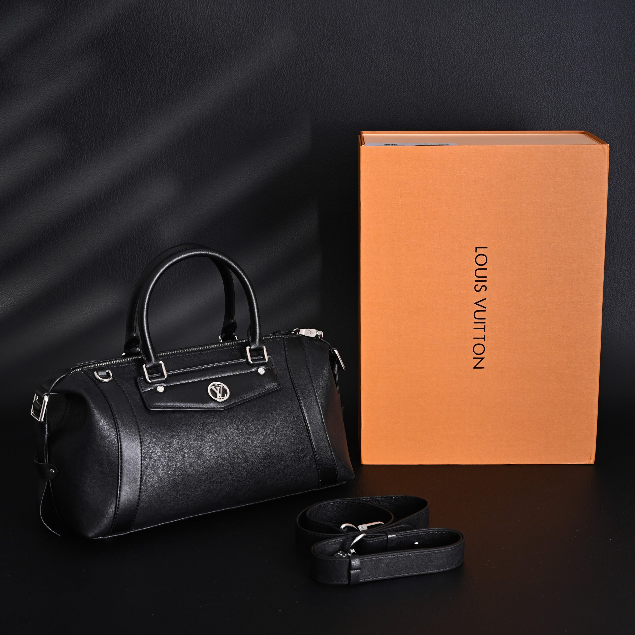 Louis Vuitton Nano Biker Bag in Black Lambskin Leather – Top Handle & Shoulder Carry (M14623) - Image 1