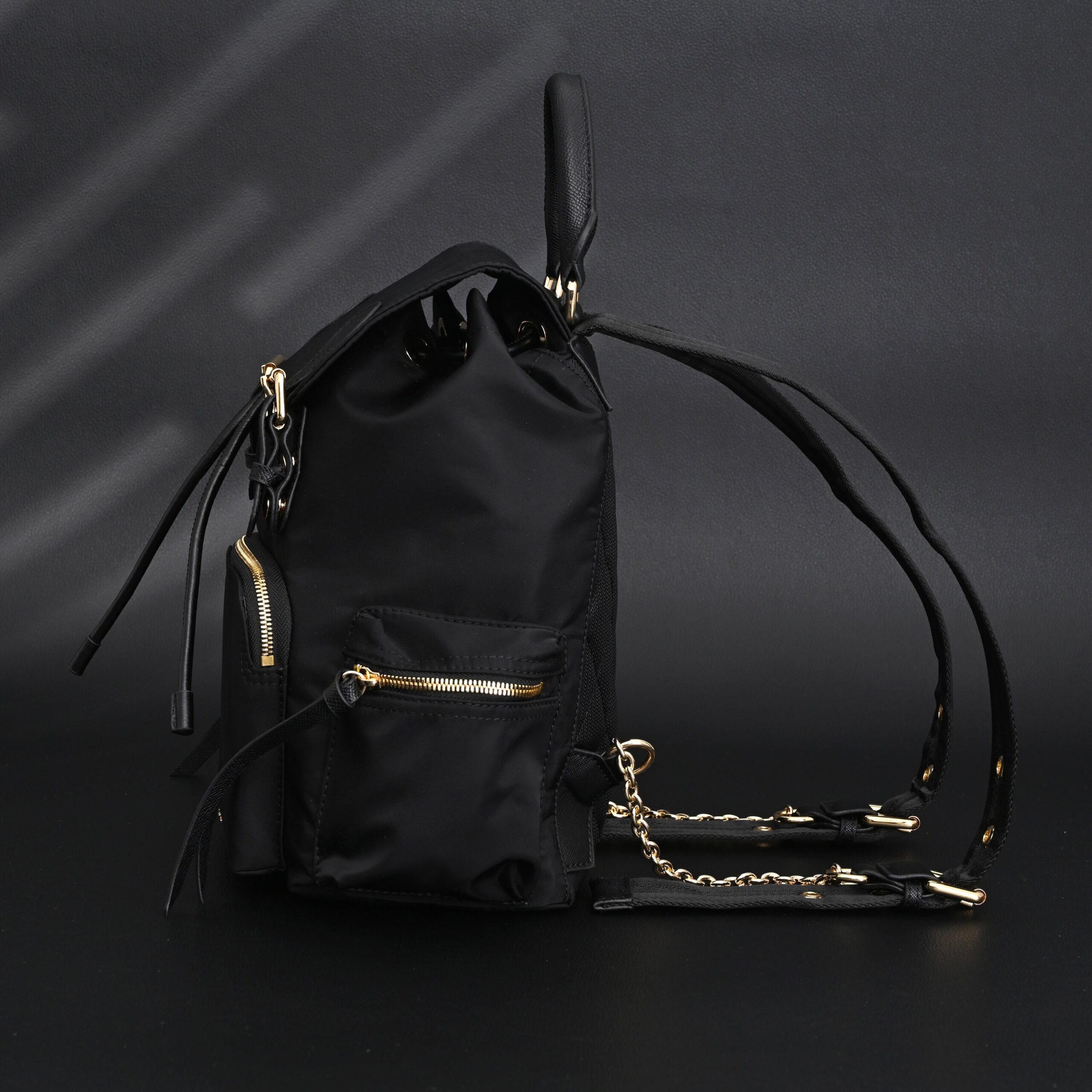 Burberry The Rucksack – Black Nylon & Leather Backpack with Gold-Tone Hardware - Image 12