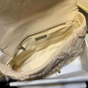 CHANEL 19 Medium Denim Flap Bag Beige - Image 9