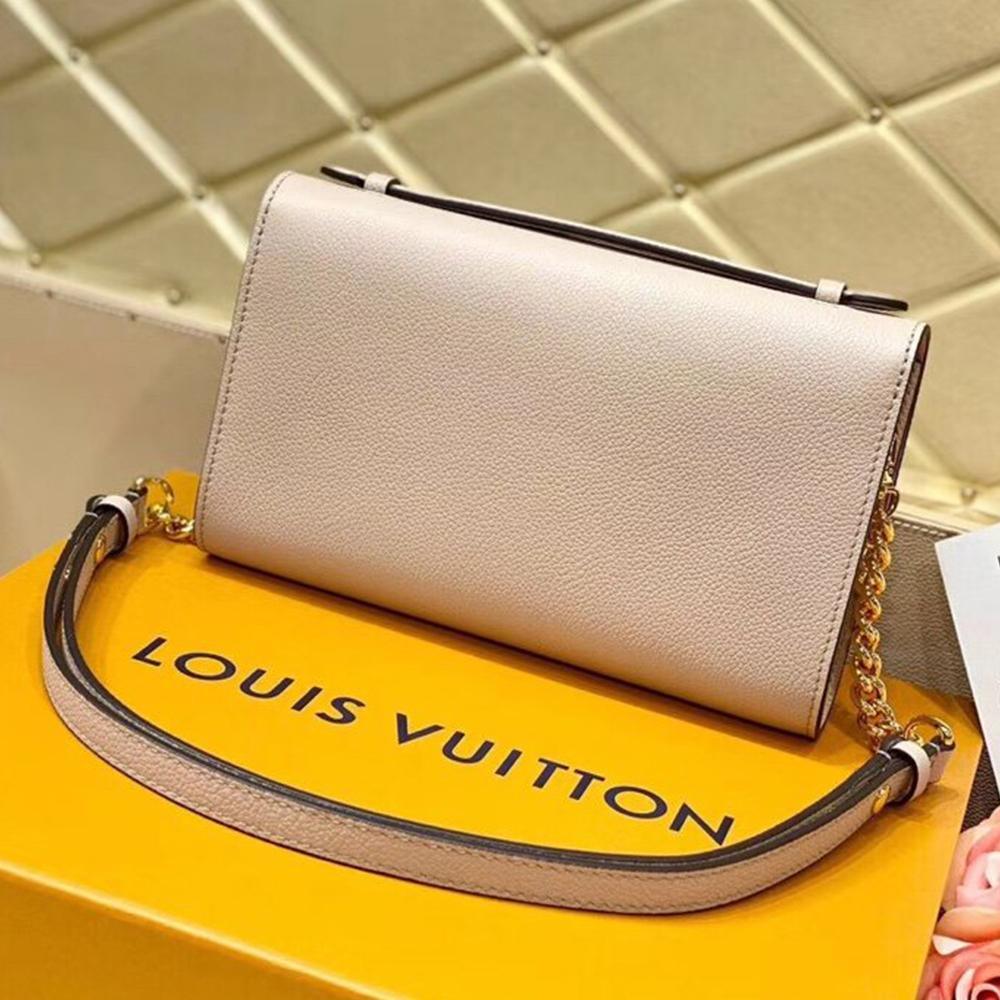 Lv Twist Chain Wallet Light Pink Grain Leather - Image 7