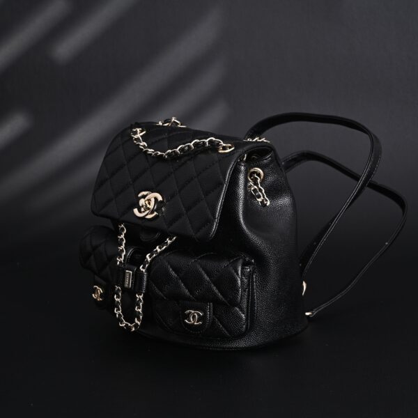 Chanel Duma Backpack – Black Quilted Lambskin with Gold-Tone Hardware (24A Collection)