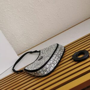 Prada Cleo Satin Bag with Crystals - Image 9