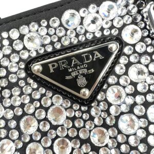 Prada Satin Tote Bag with Crystals - Image 2