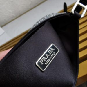 Prada Cleo Satin Bag with Crystals - Image 4