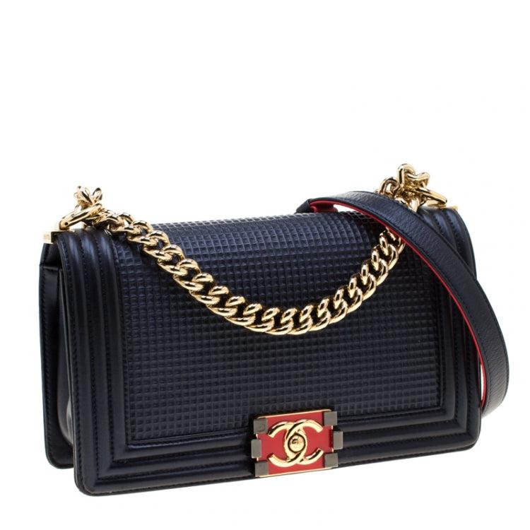 Chanel Cube embossed Medium Flap boy bag - Image 1