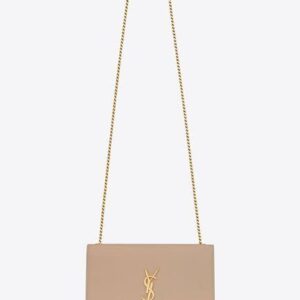 YSL Kate Medium Chain Bag In Grain De Poudre Embossed Leather