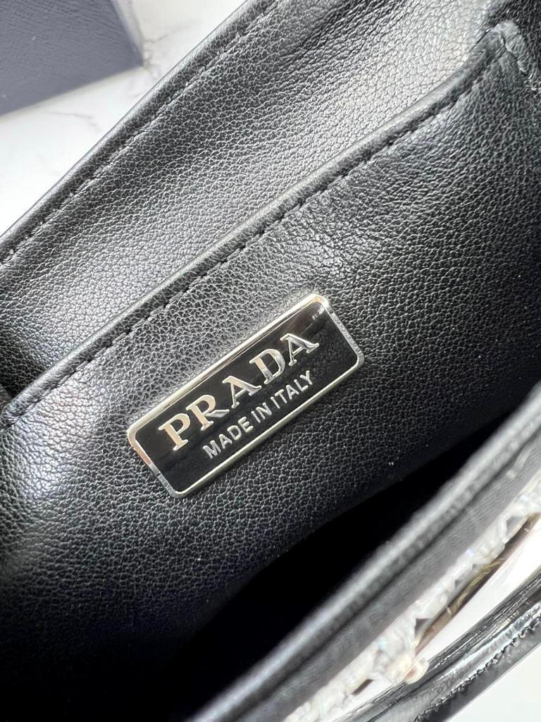Prada Satin Tote Bag with Crystals - Image 6