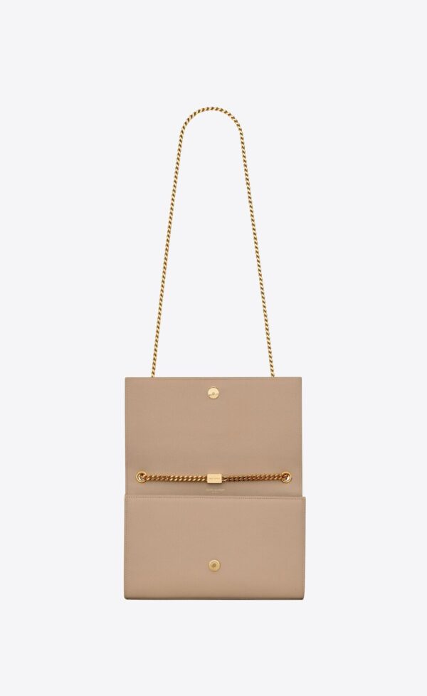 YSL Kate Medium Chain Bag In Grain De Poudre Embossed Leather