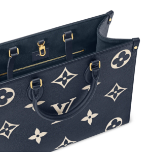 LV OnTheGo MM Navy Blue cream - Image 3