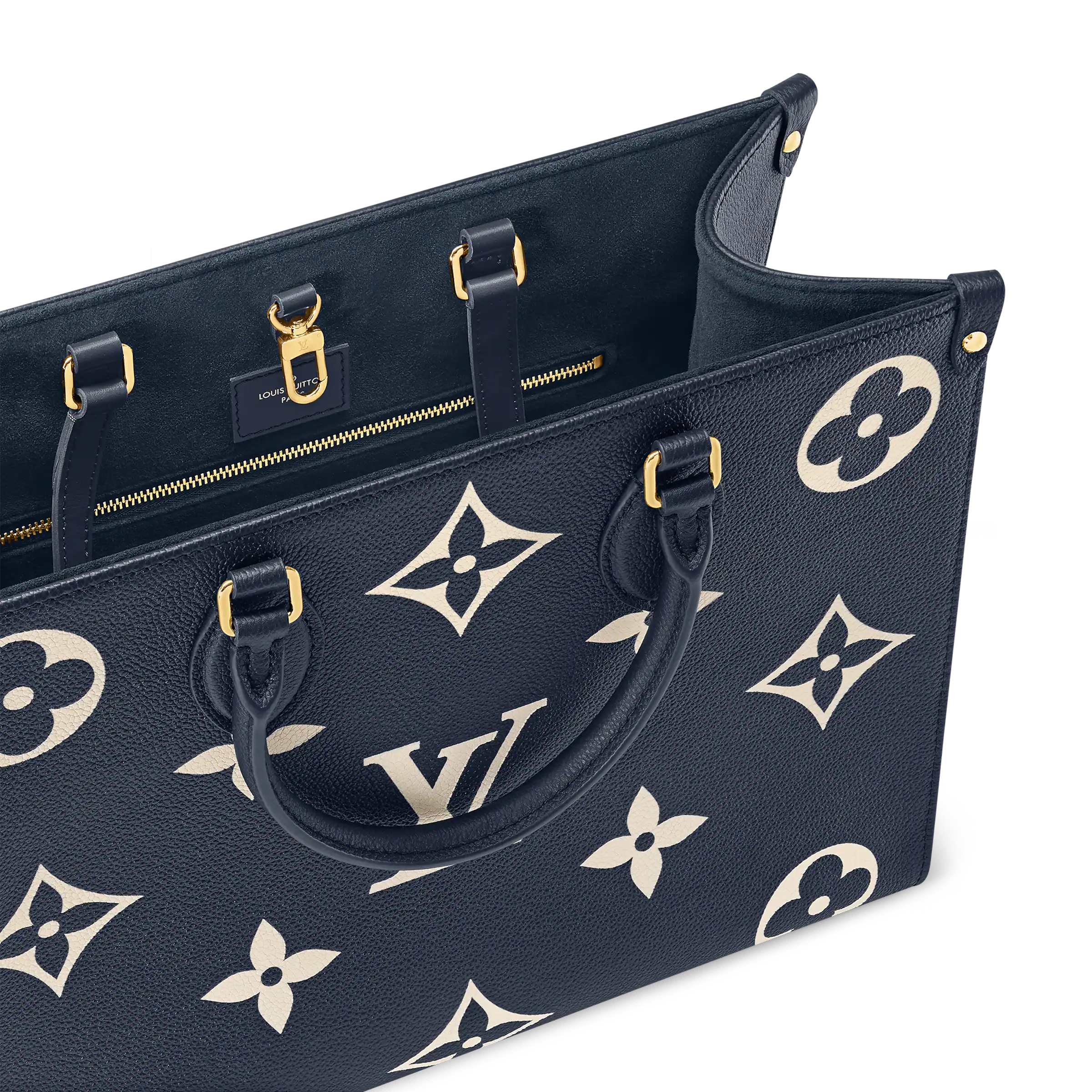LV OnTheGo MM Navy Blue cream - Image 3