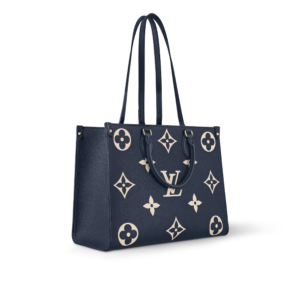 LV OnTheGo MM Navy Blue cream - Image 4